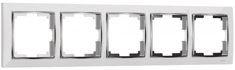 Рамка на 5 постов Werkel WL03-Frame-05 Snabb (белый/хром) - купить в Красноярске