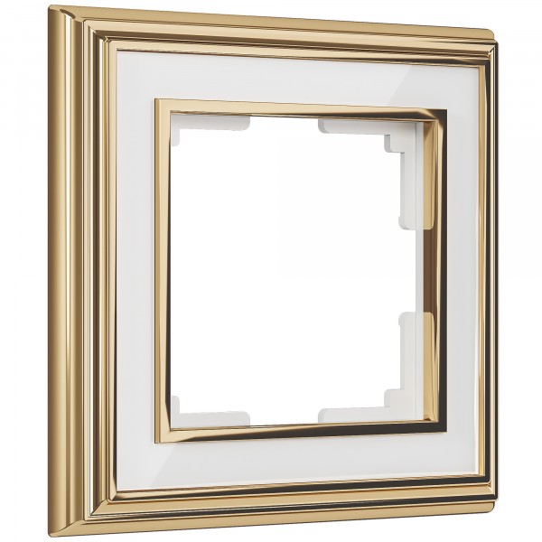 Рамка на 1 пост Werkel WL17-Frame-01 Palacio (золото / белый) - купить в Красноярске