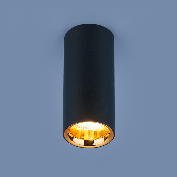 Накладной потолочный светодиодный светильник DLR030 12W 4200K черный матовый/золото с гарантией 