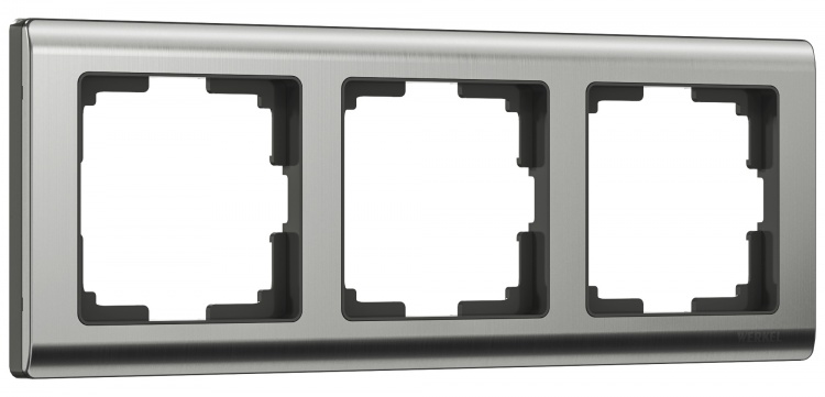 Рамка на 3 поста Werkel WL02-Frame-03 Metallic (глянцевый никель) - купить в Красноярске