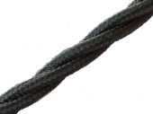 Витой ретро кабель для внешней проводки Werkel Retro 3х2,5мм черный - купить в Красноярске