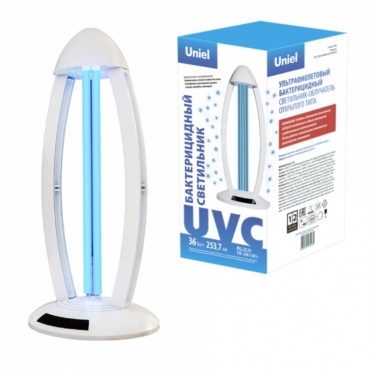 Светильник ультрафиолетовый бактерицидный настольный UGL-T02A-36W/UVCB WHITE без озонирования с гарантией 