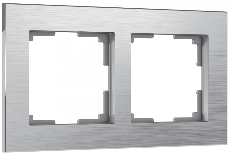 Рамка на 2 поста Werkel WL11-Frame-02 Aluminium (алюминий) - купить в Красноярске